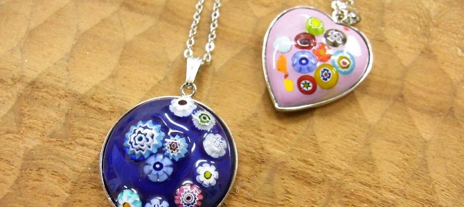 ピンクとブルーの七宝ペンダント【1日体験】 ピンクとブルーの七宝ペンダント【1日体験】