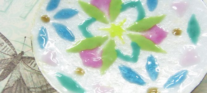パステルな丸皿 【七宝教室】 パステルな丸皿 【七宝教室】
