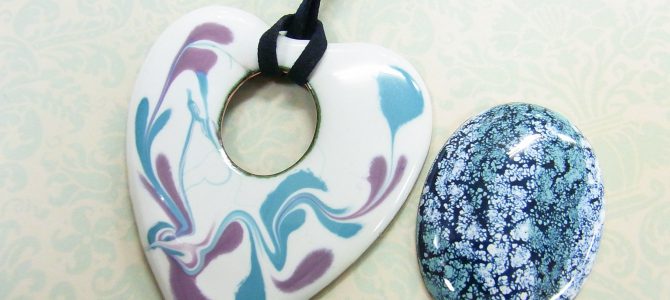 マーブルと噴釉の技法【七宝教室生徒さん作品】 マーブルと噴釉の技法【七宝教室生徒さん作品】
