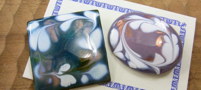 マーブルは思い通りにはいかない!?【七宝教室生徒さん作品】 マーブルは思い通りにはいかない!?【七宝教室生徒さん作品】