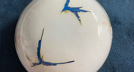 有線七宝の合子【七宝教室生徒さん作品】 有線七宝の合子【七宝教室生徒さん作品】